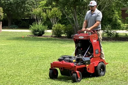 aerating lawn
