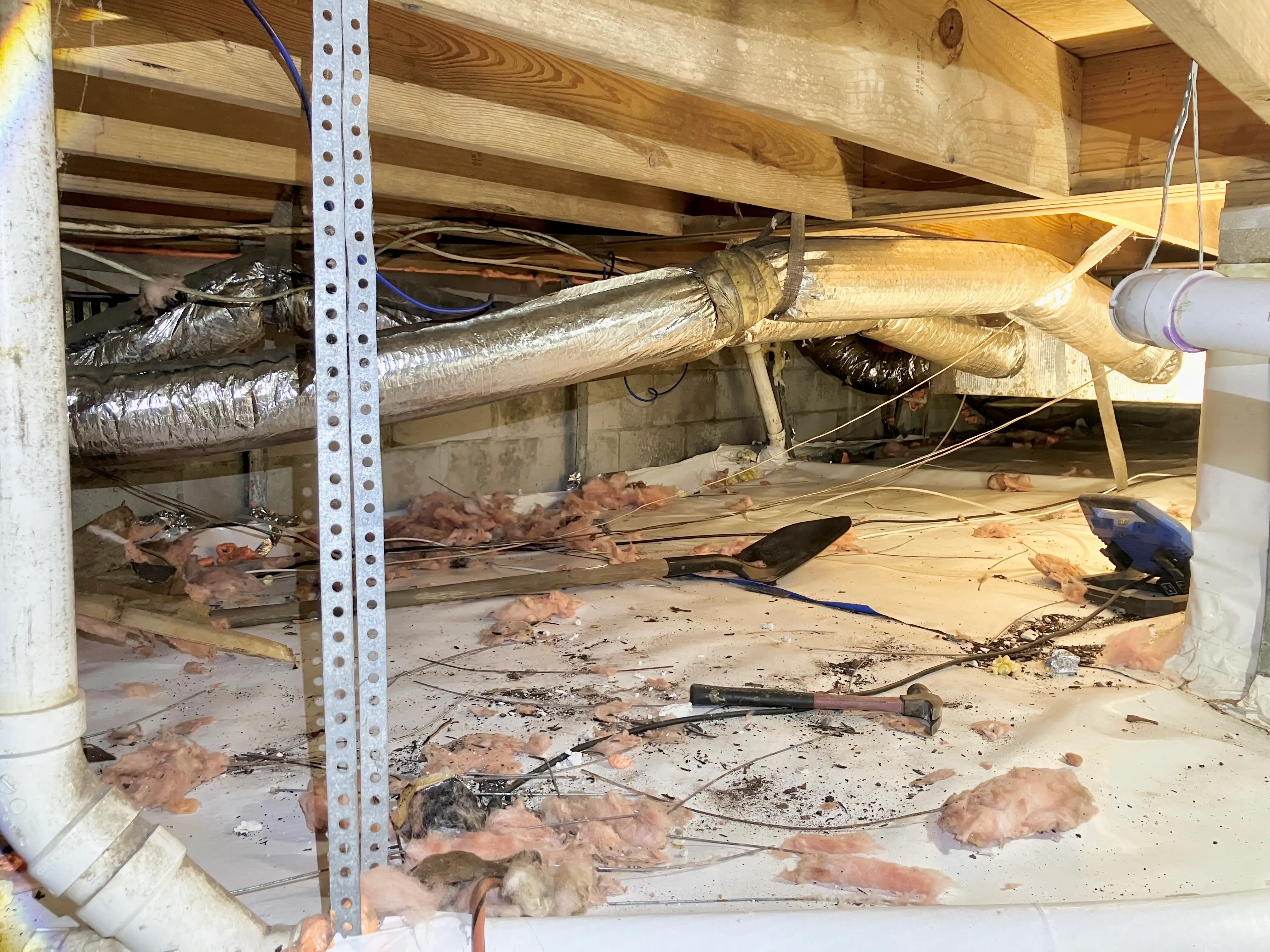 barnes crawlspace before