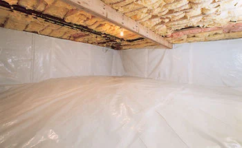 Sealed crawlspace after encapsulation
