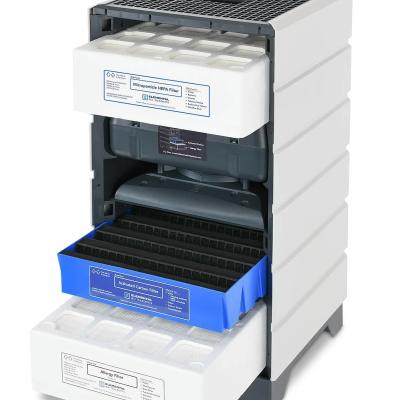 a close up shot of the inside of an aspen air purifier