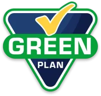 Green plan badge icon