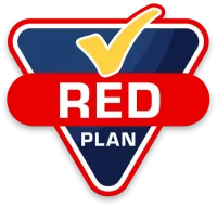 red plan badge