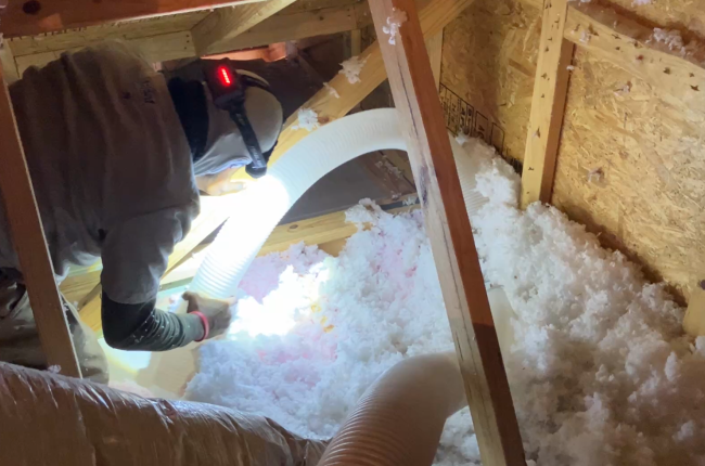 old insulation removal