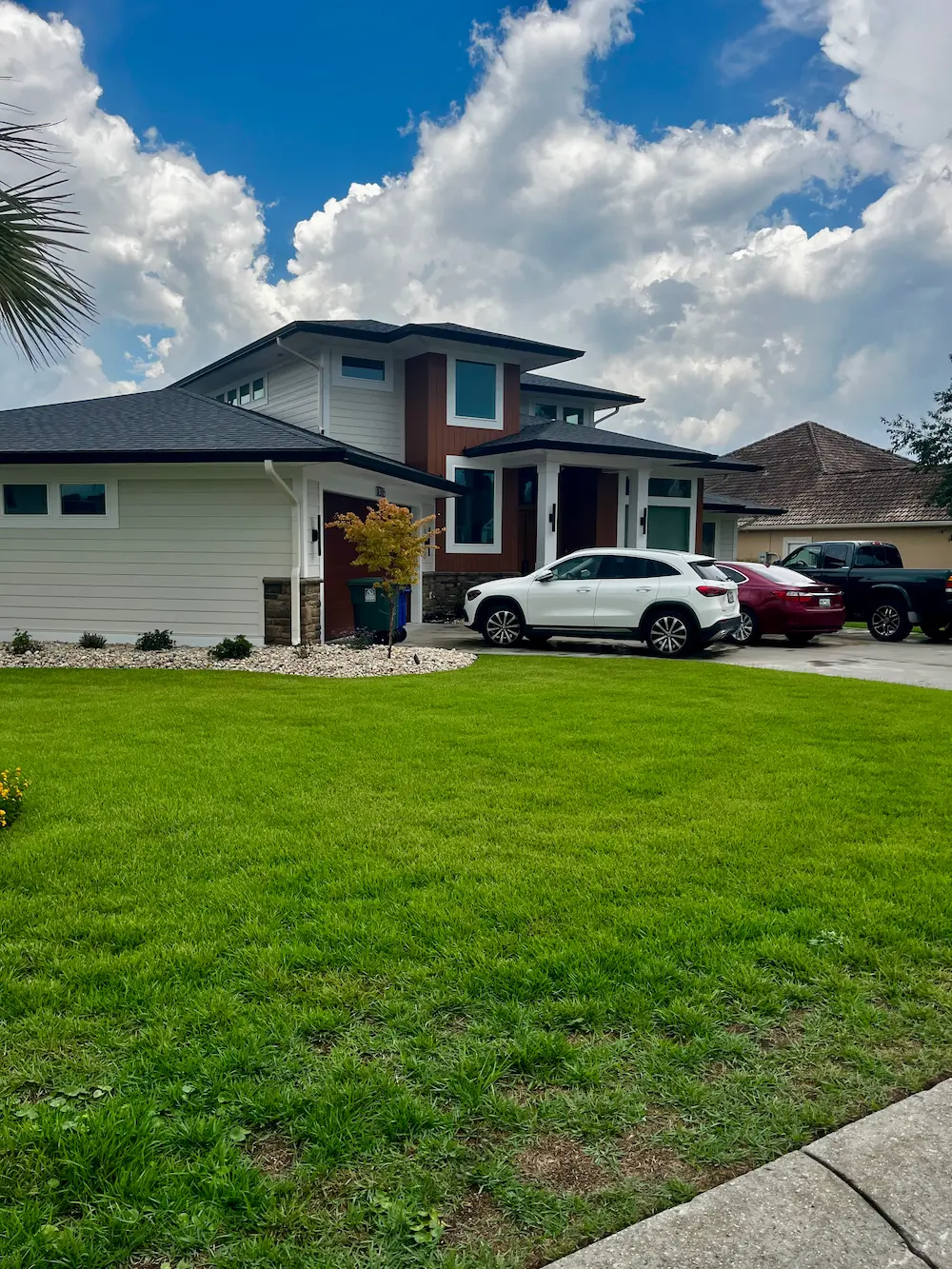 front lawn after photo